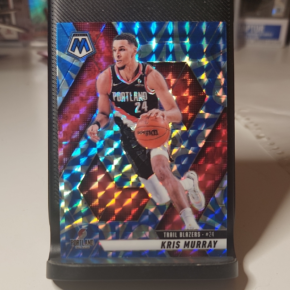 Panini Kids Trading Card - Blue and Red Holographic Design